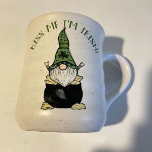 Sheffield Home Clover Cottage "Kiss Me I'm Irish" Gnome Mugs St Patrick’s Day